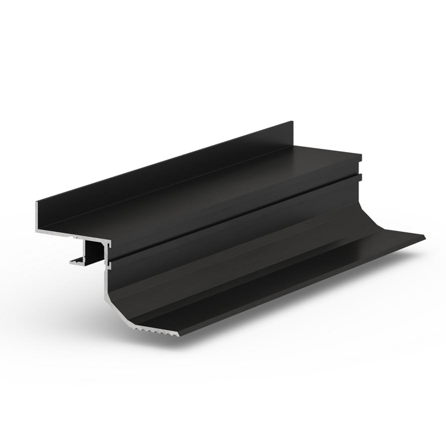 Laconistiq Теневая Рейка Multilevel Max Разноуровневая Черный Анод Под Подсветку алюминий многоуровневый поверхность матовая