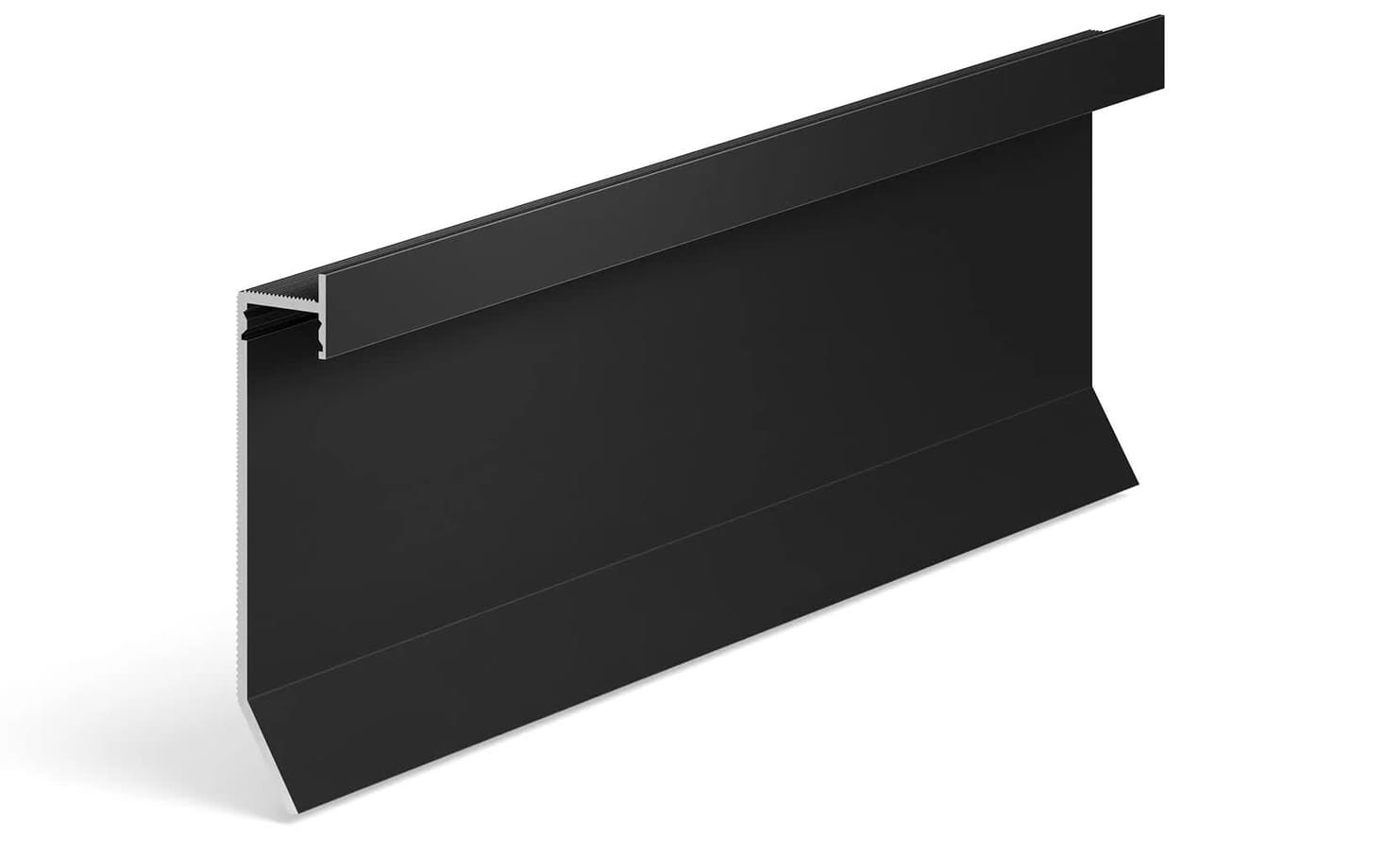 Laconistiq Теневой Плинтус Novel Мах Черный Муар Зазор 60 мм алюминий U-образный поверхность матовая