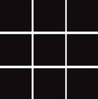 Плитка Land Gallery Slim Black Mosaico 10x10 29.75x29.75 см, поверхность матовая