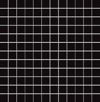 Плитка Land Gallery Slim Black Mosaico 2.5x2.5 29.75x29.75 см, поверхность матовая