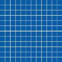 Плитка Land Gallery Slim Blue Mosaico 2.5x2.5 29.75x29.75 см, поверхность матовая