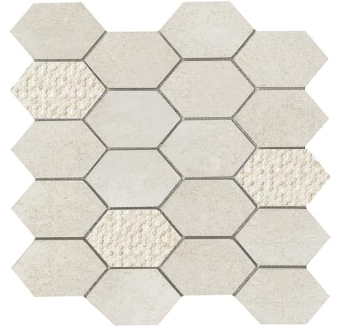 Land Portland Slim Ivory Mosaico Hexagon 29.75x29.75