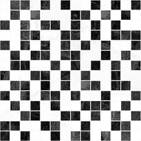 Плитка Laparet Crystal Мозаика Чёрный-Белый 30x30 см, поверхность глянец