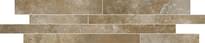 Плитка Laparet Ferry Мозаика Коричневый 14.4x69 см, поверхность матовая