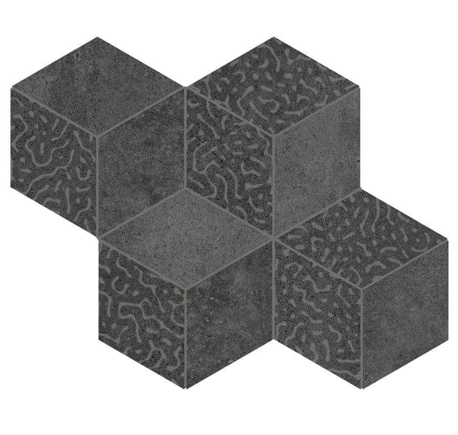 Lea Ceramiche Concreto Cube Mix Concre. Dark 35x30.5