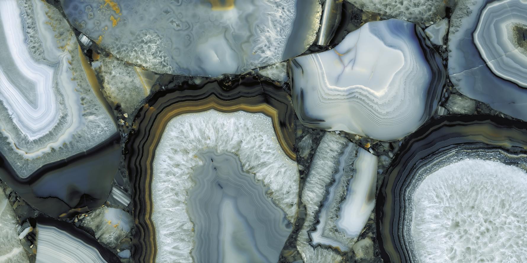 Level Marmi Book Match A Agate Azure Lappato 162x324 см, поверхность полуполированная