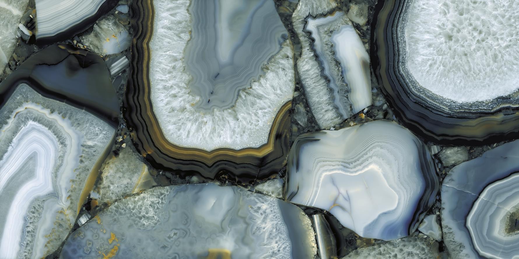 Level Marmi Book Match B Agate Azure Lappato 162x324 см, поверхность полуполированная