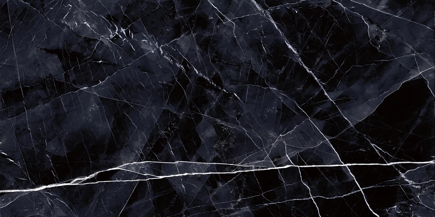 Level Marmi Book Match B Calacatta Black Lappato 162x324 см, поверхность полуполированная