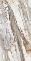 Level Marmi Book Match B Calacatta Fossil Lappato 162x324 см, поверхность полуполированная