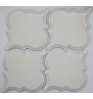 Плитка Liya Mosaic Ceramics Porcelain Arabesko Bevel Beige 160 21.8x21.8 см, поверхность глянец