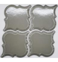 Плитка Liya Mosaic Ceramics Porcelain Arabesko Bevel Grey 160 21.8x21.8 см, поверхность глянец