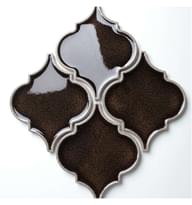 Плитка Liya Mosaic Ceramics Porcelain Arabesko Crackle Brown 160 21.8x21.8 см, поверхность глянец