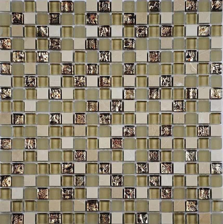 Плитка Liya Mosaic Elegance Cube Cream 30x30 см, поверхность микс