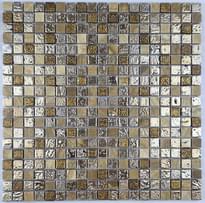 Плитка Liya Mosaic Elegance Krit 15 Золотой 31x31 см, поверхность микс