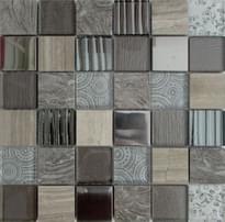 Плитка Liya Mosaic Elements Grey 30x30 см, поверхность глянец