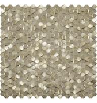 Плитка Liya Mosaic Metallic Aluminium 3D Hexagon Gold 29.8x30.8 см, поверхность матовая, рельефная