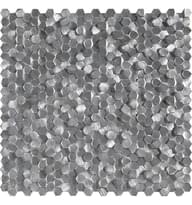 Плитка Liya Mosaic Metallic Aluminium 3D Hexagon Metal 29.8x30.8 см, поверхность матовая, рельефная