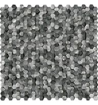 Плитка Liya Mosaic Metallic Aluminium 3D Hexagon Metal Titanium 29.8x30.8 см, поверхность матовая, рельефная