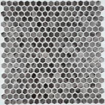 Плитка Liya Mosaic Metallic Aluminium Hexagon Coffee Golden 27.8x28.5 см, поверхность микс