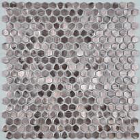 Плитка Liya Mosaic Metallic Aluminium Hexagon Rose Gold 27.8x28.5 см, поверхность микс