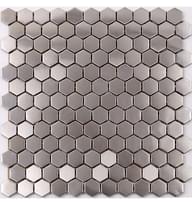 Плитка Liya Mosaic Metallic Hexagon Metal 29x31 см, поверхность полированная