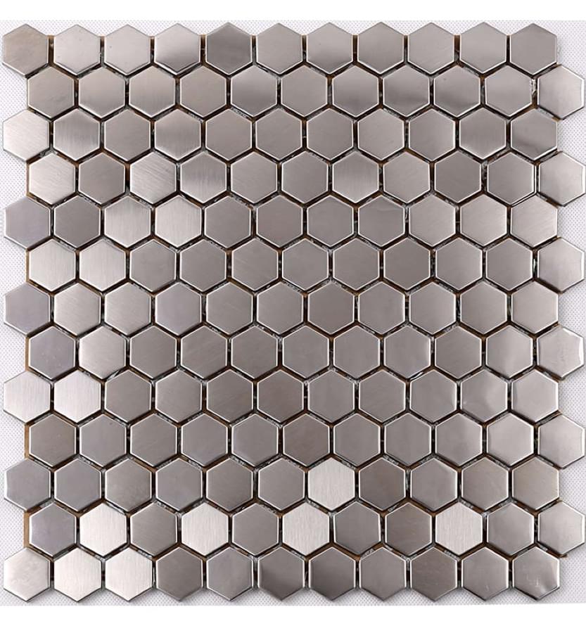 Liya Mosaic Metallic Hexagon Metal 29x31