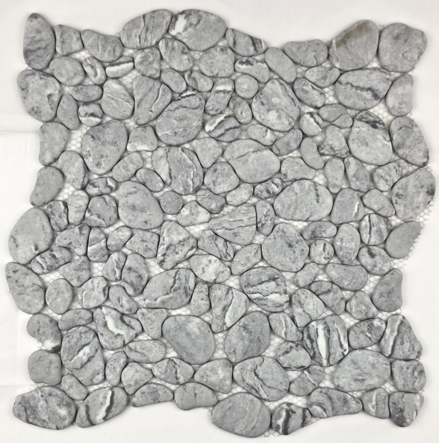 Плитка Liya Mosaic River Stone River Stone Grey 30.5x30.5 см, поверхность матовая