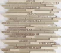 Плитка Liya Mosaic Stripes Cream 30.1x30.1 см, поверхность глянец