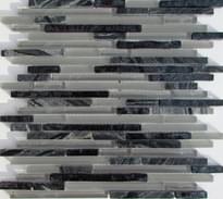 Плитка Liya Mosaic Stripes Grey 30.1x30.1 см, поверхность глянец