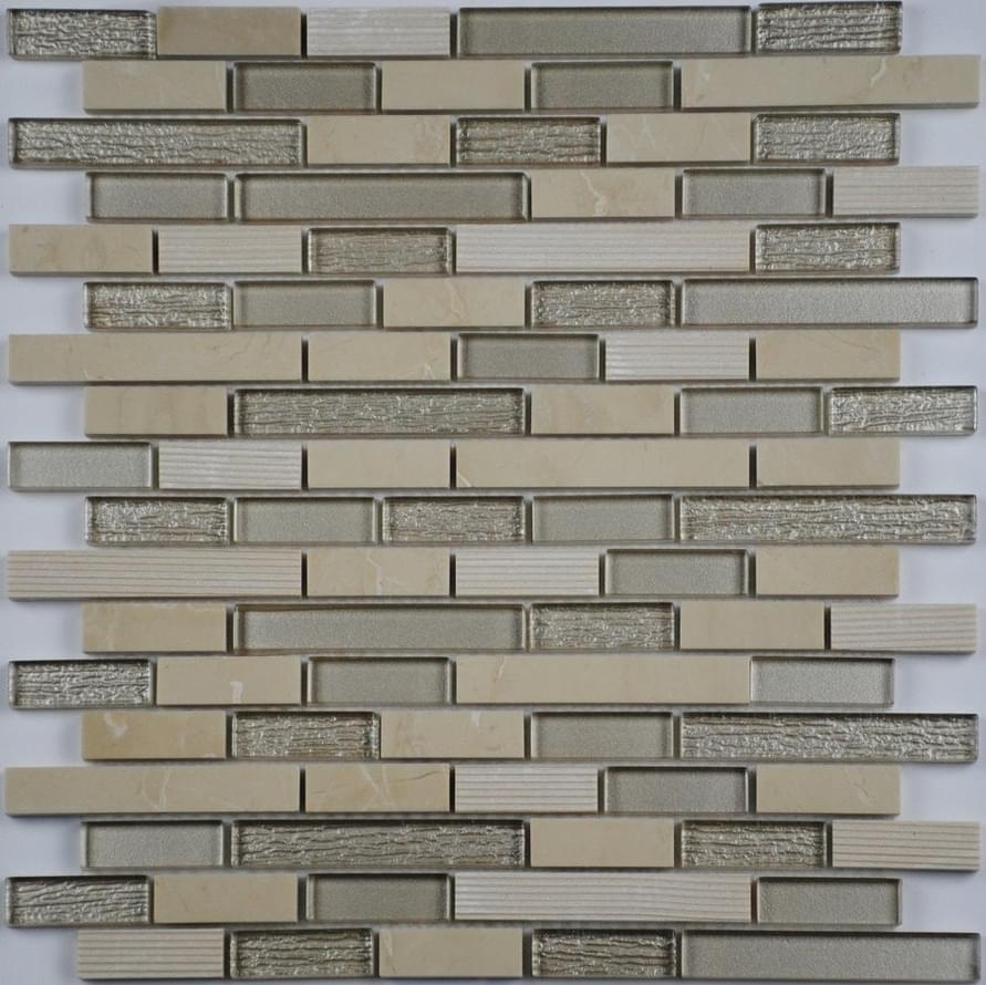 Плитка Liya Mosaic Stripes Krit 9 30x30 см, поверхность микс