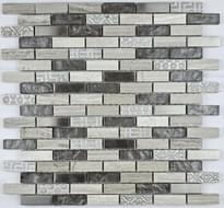 Плитка Liya Mosaic Stripes Stripes Antique 30x30 см, поверхность микс