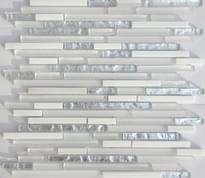 Плитка Liya Mosaic Stripes White 30.1x30.1 см, поверхность глянец