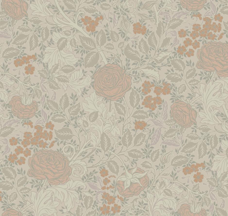 Loymina Британский Сад Brit 12 005 English Rose 10.05м x 100см поверхность матовая, рельефная