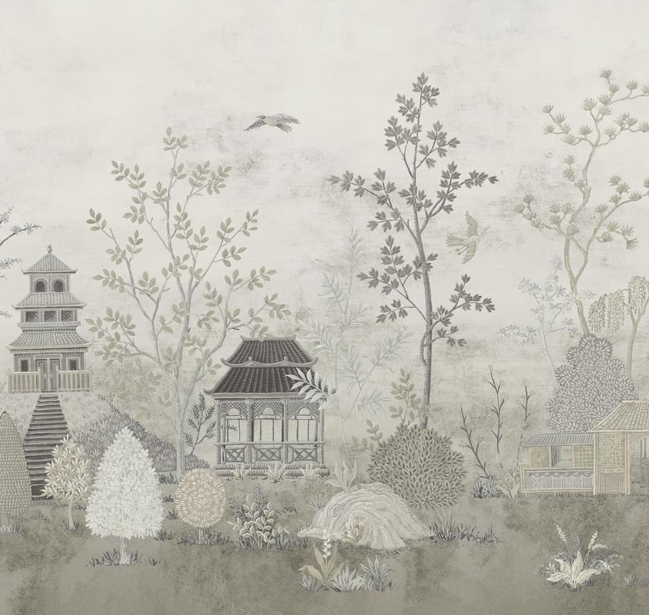 Loymina Вистерия Pnr6 001 Сад Уединения 4 Полотна 3м x 400см поверхность матовая