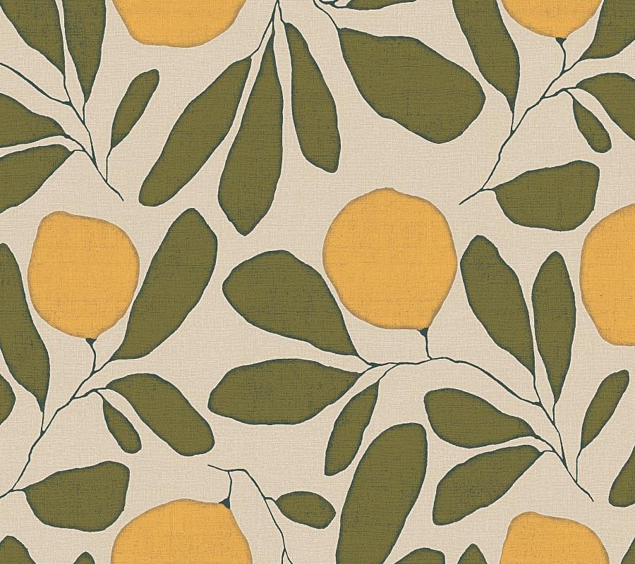 Luna Крафт Эстамп Лимоны Crf3 004 10.05м x 100см поверхность матовая