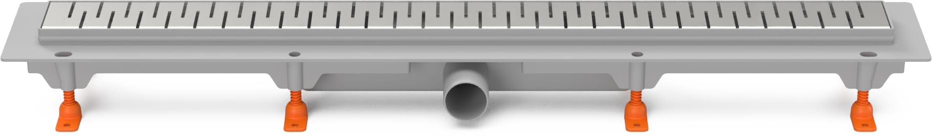 Плитка MCH Chudej Medium Дренажный канал Medium 75 см с решеткой с боковым сливом хром  поверхность 