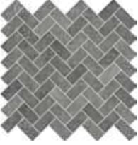 Плитка Magica Pietra Limestone Black Matt Herringbone 30x30 см, поверхность матовая, рельефная