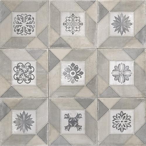 Плитка Mainzu Elegance Deco Grey 20x20 см, поверхность матовая