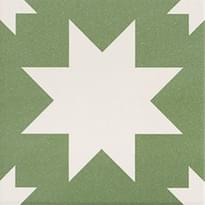 Плитка Mainzu Fired Star Green 20x20 см, поверхность матовая, рельефная
