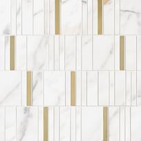 Плитка Marazzi Allmarble Golden White Mosaico Barcode Lux 40x40 см, поверхность глянец