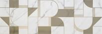 Плитка Marazzi Allmarble Golden White Satin Decoro Club 40x120 см, поверхность полуматовая