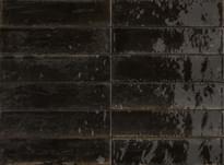 Плитка Marazzi Lume Black 6x24 см, поверхность полированная