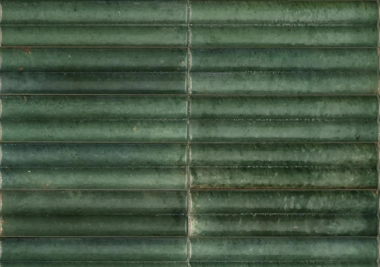 Плитка Marazzi Lume Green 3D Swing Lux str 6x24 см, поверхность глянец