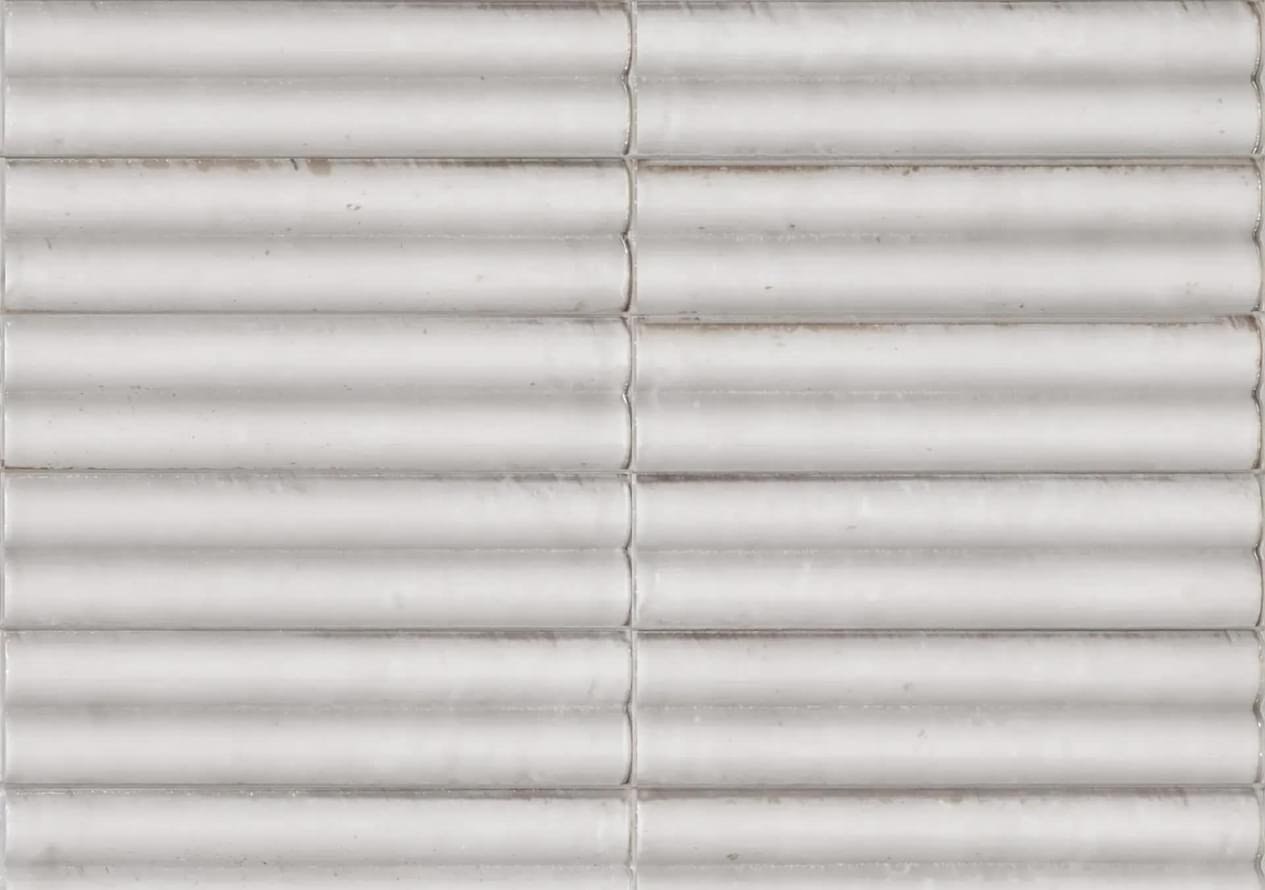 Плитка Marazzi Lume White 3D Swing Lux str 6x24 см, поверхность глянец