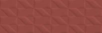 Плитка Marazzi Outfit Red Struttura Tetris 3 25x76 см, поверхность матовая, рельефная