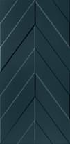 Плитка Marca Corona 4D Chevron Deep Blue Matt Rett 40x80 см, поверхность матовая, рельефная