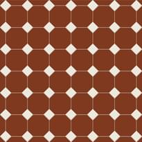 Плитка Metlah Store Йорк Октагон Красный Квадрат Белый 30.5x30.5 см, поверхность матовая