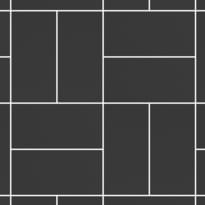 Плитка Micro Microtiles Basket Black 40.2x40.2 см, поверхность матовая, рельефная