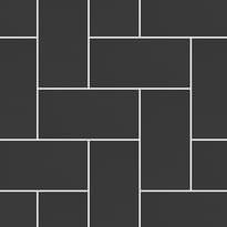 Плитка Micro Microtiles Herringbone Black 40.2x40.2 см, поверхность матовая, рельефная