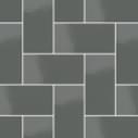 Плитка Micro Microtiles Herringbone Glaze Graphite 40.2x40.2 см, поверхность глянец, рельефная